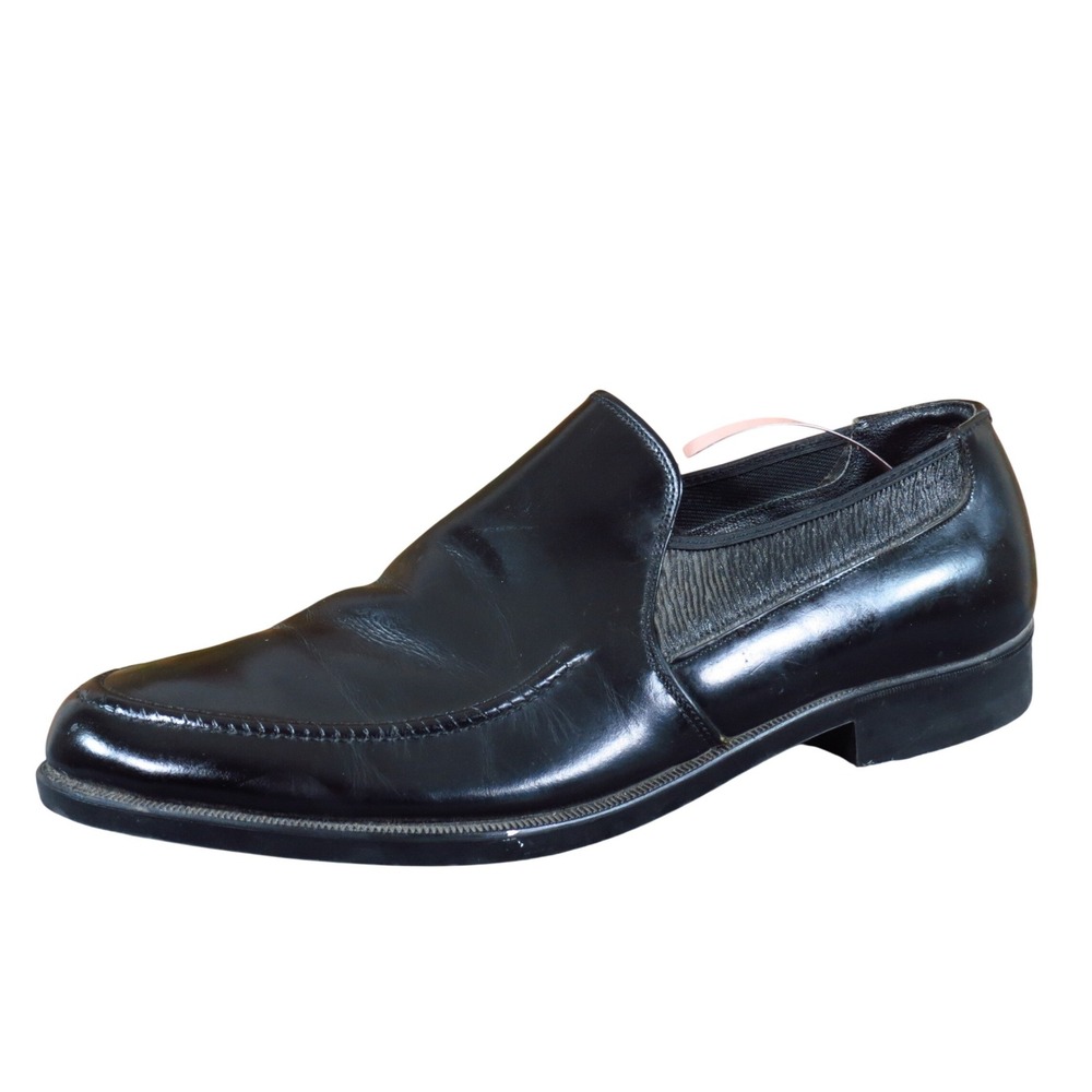 Towncraft Women's 7.5 Black Leather Slip-On Loafers Dress Comfort Shoes